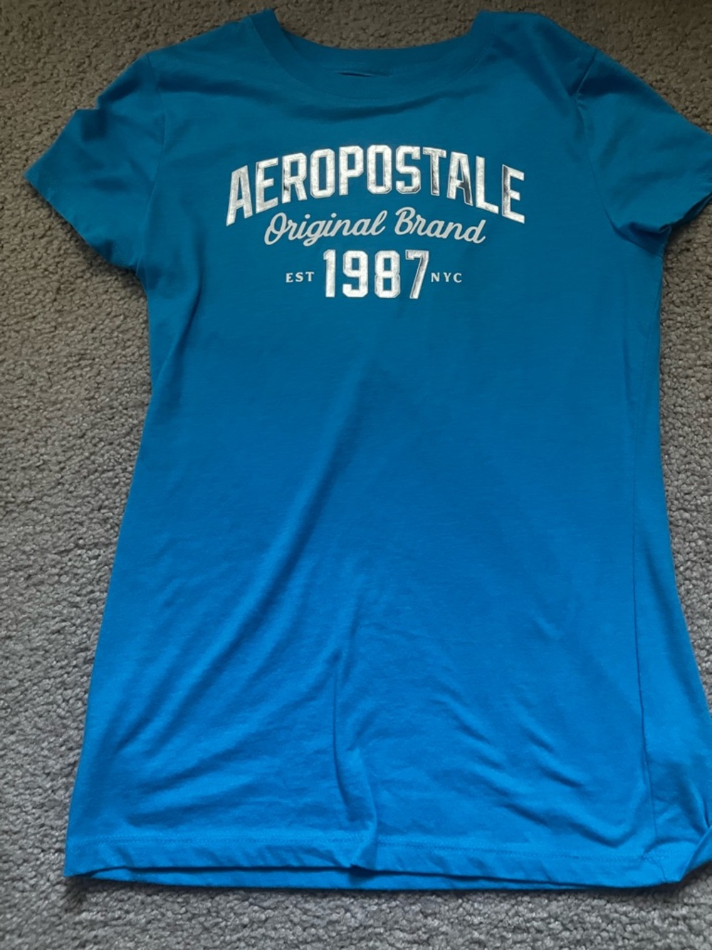 NWOT electric blue womens classic crew Aeropostale tee